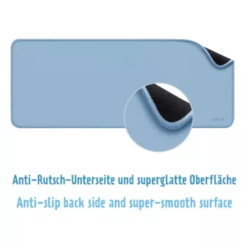 XXL-bureaubladmat voor muis en toetsenbord, blauw