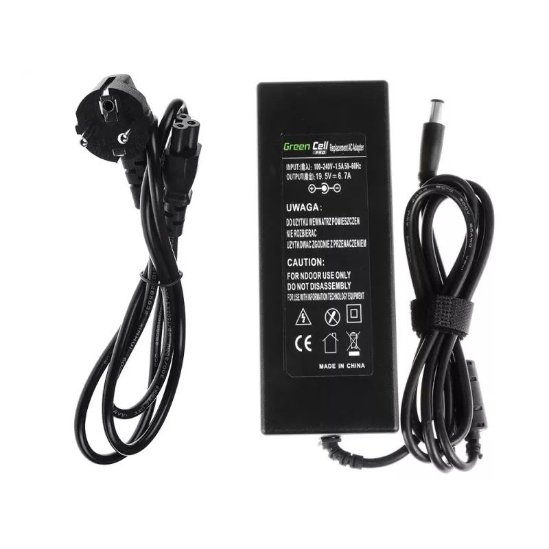 Voeding Green Cell AD35P 130 W AC/DC 19,5 V 6,7 A voor laptops, voor binnen, zwart