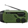 Draagbare UKW/MW-radio SENCOR SRD1000SCLGR met Bluetooth, solar-/slinger-/USB-C-laden, 2000mAh-accu, IPX4, LED-lampen