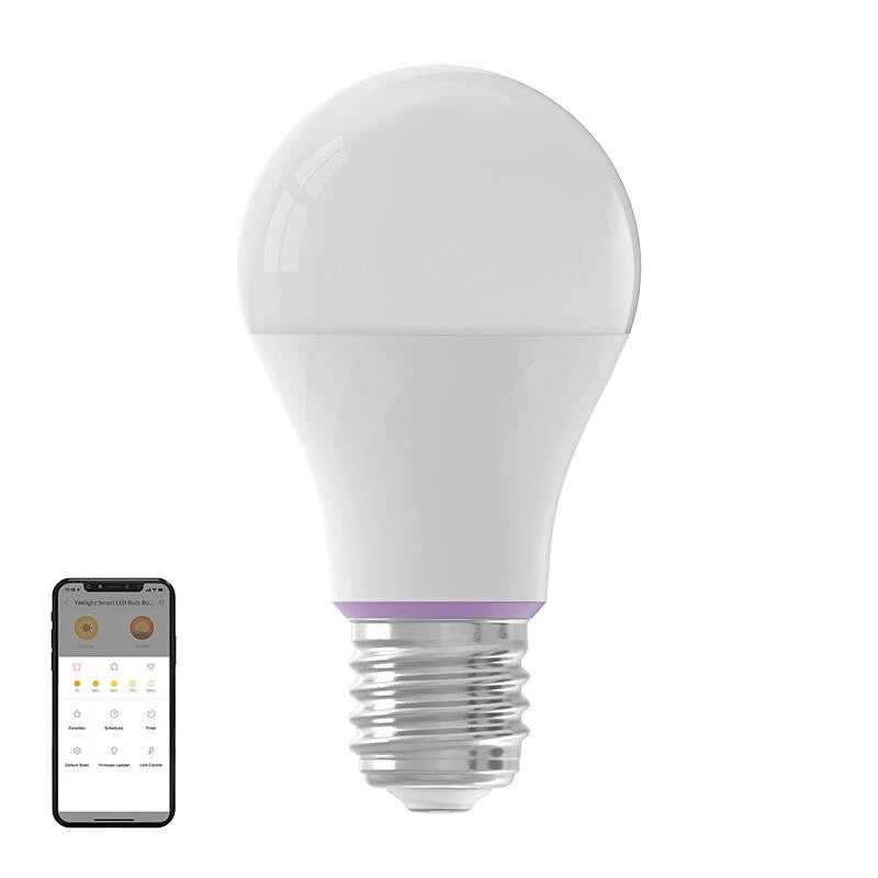 Slimme LED-lamp Yeelight E27 W4, dimbaar, 9W, 806 lm, 2700–6500 K, Wi‑Fi (2,4 GHz), E27-fitting, wit