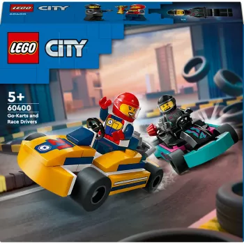 Constructiespeelgoed LEGO 60400 City go-karts met racers – speelset met minifiguren en voertuigen