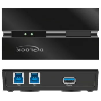 DeLOCK 11495 computer-datumschakelaar 5 Gbit/s zwart kunststof