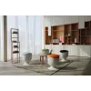 Up Up Seul ergonomische balanskruk wit, D42 groene stof