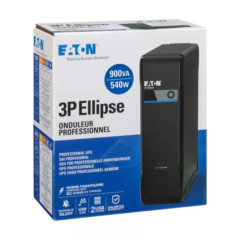 Eaton 3P900UI UPS standby offline 0,9 kVA 540 W 4 AC-stopcontacten