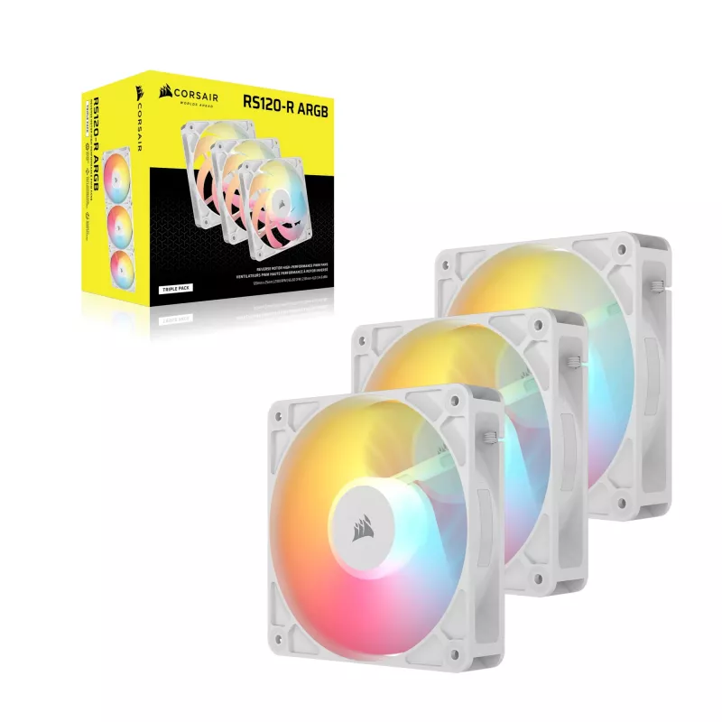 Ventilator CORSAIR RS120-R 120mm wit ARGB 25mm dikte