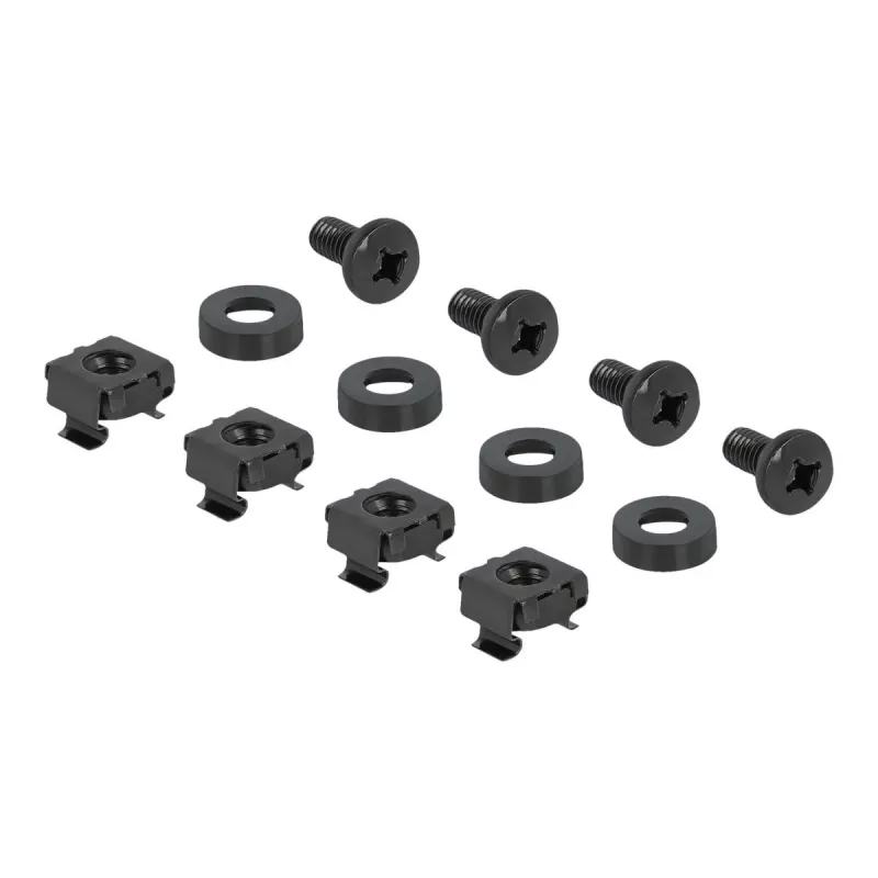 Delock 66884 19-inch DIN-railpaneel, 2U, zwart
