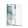 Crong Hybrid Matte Magnetic MagSafe-hoes voor iPhone 17 – doorschijnend wit, PC+TPU