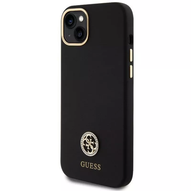 GUESS | GUHCP15M4DGPK | Backcover | Apple | iPhone 15 Plus/14 Plus | TPU, siliconen, microvezel | zwart