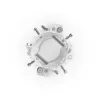 Ubiquiti UACC-Wave-AP-Micro-Mount paalmontagebeugel voor 4x Wave AP Micro, roestvrij staal, paal 25–76 mm, wit