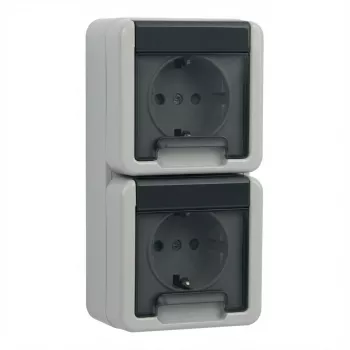 Schuko-stopcontact Gira 4780 30 — 250 V, 16 A, grijs, kunststofbehuizing