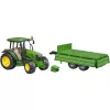 Tractormodel BRUDER John Deere 5115 M met kiepwagen