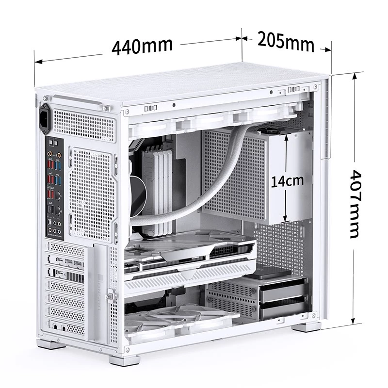 PC-behuizing Jonsbo D41 MESH Midi Tower wit