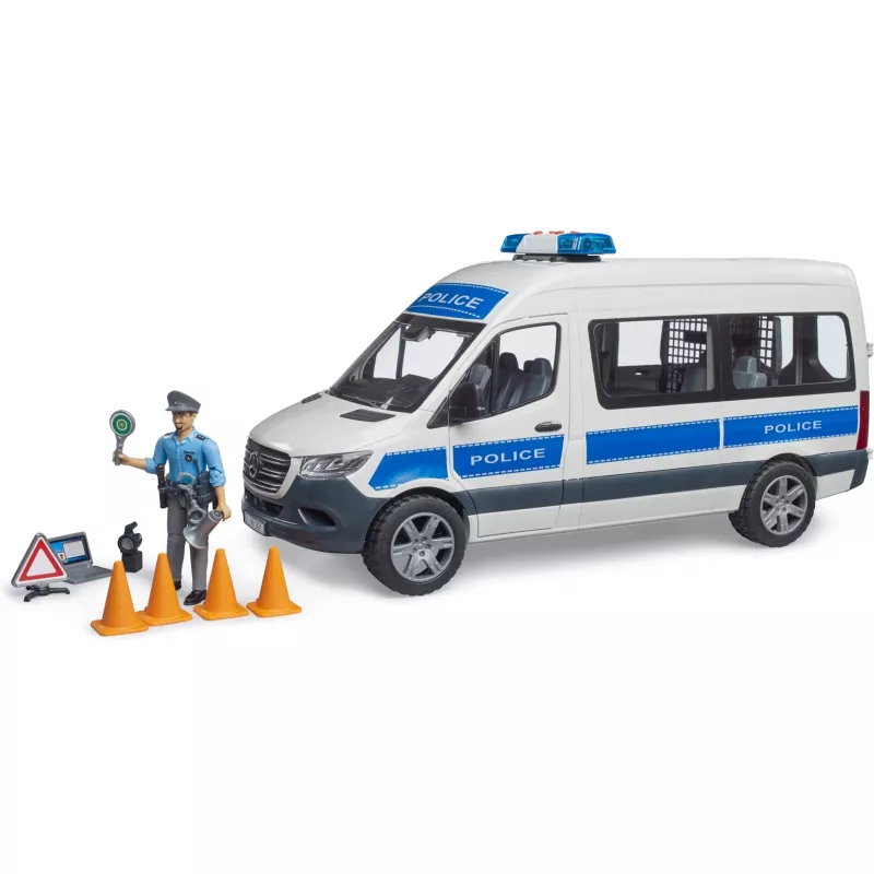 Mercedes-Benz politie Sprinter set met figuur en licht-/geluidmodule