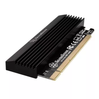 M.2 PCIe x4-adapter met koeler SILVERSTONE SST-ECM23 — M.2 NVMe naar PCIe x4 (met actieve koeling)
