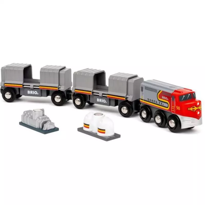 Trein BRIO World Santa Fe Train Trains of the World meerkleurig