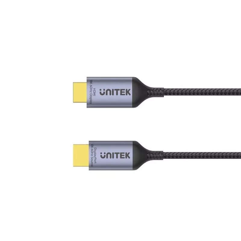 UNITEK KABEL DISPLAYPORT 1.4 NAAR HDMI 2.1, 8K, 1,8 M