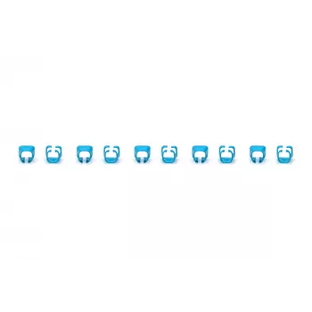 DIGITUS - kabelclips met kleurcodering - voor patchkabels - blauw (verpakking van 100) (A-CC-B)
