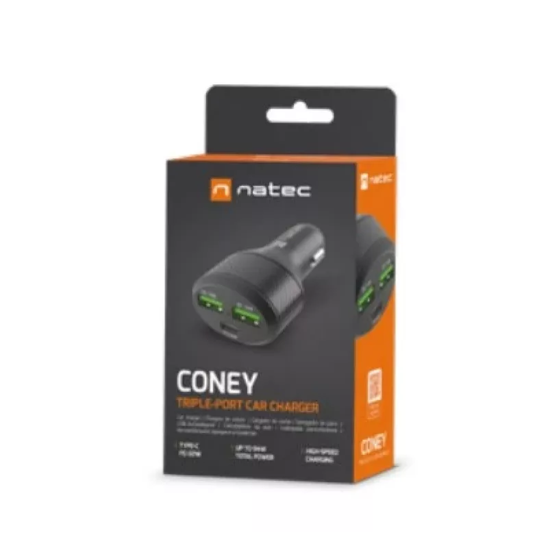 Auto-oplader NATEC Coney NUC-1981 universeel snelladen 12-24V