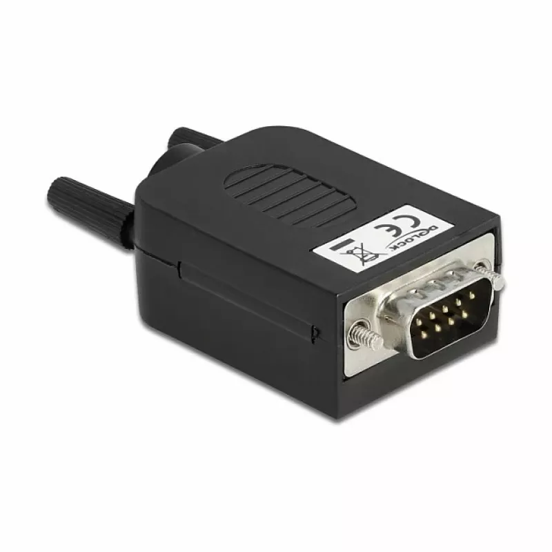 Kabelverbinder DeLOCK 66232 Sub-D 9 10-polige klemmenstrook zwart