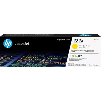 HP 222A - geel - origineel - LaserJet - tonerpatroon (W2222A) - voor Color LaserJet Pro MFP 3302fdn