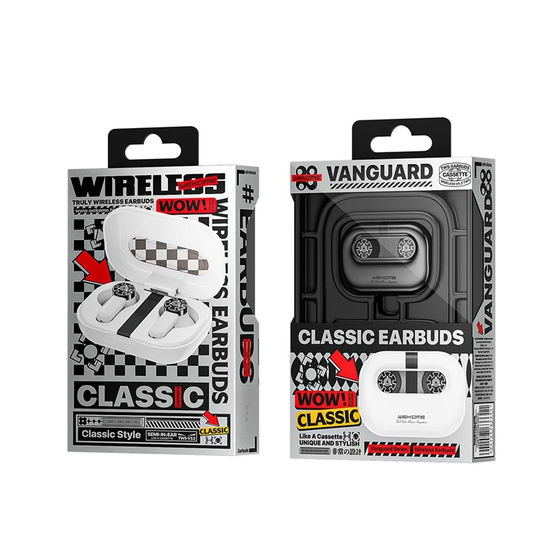 Draadloze hoofdtelefoon WEKOME model WK-VA06 Bluetooth V5.2 TWS wit, echte draadloze oordopjes