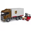 Scania Super 560R UPS logistieke vrachtwagen met vorkheftruck