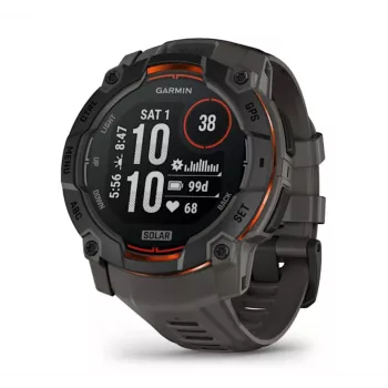 Garmin Instinct 3 Solar GPS-smartwatch 1,3 inch MIP 176x176 touchscreen zwart