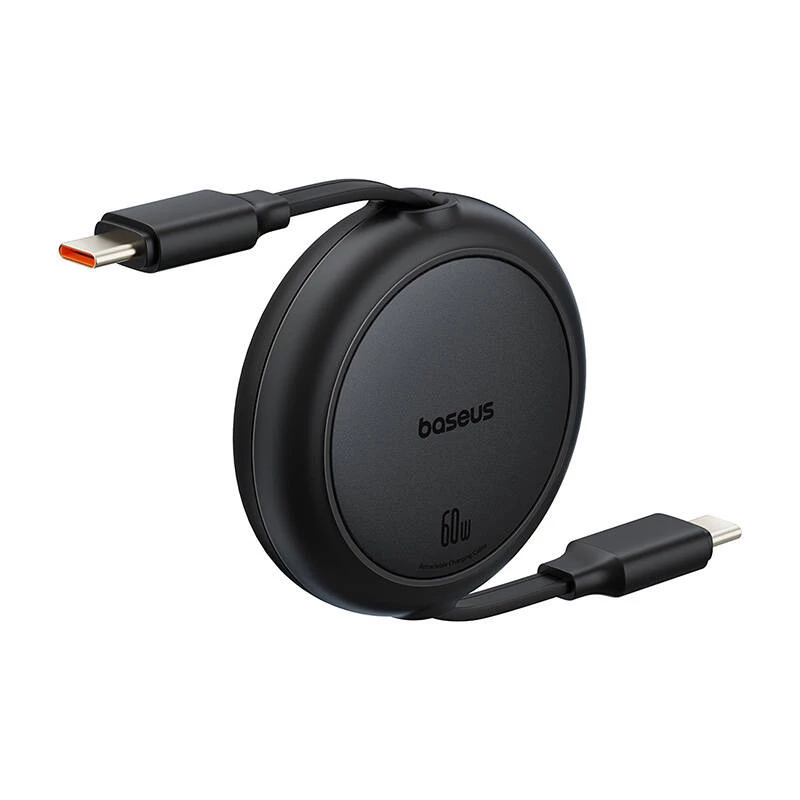 Baseus Free2Pull Mini USB-C naar USB-C USB-kabel, 60 W, 1 m, (zwart)