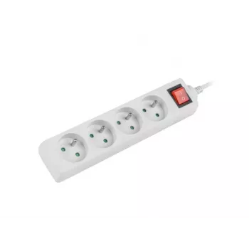 Meervoudig stopcontact Lanberg PS1-04E-0150-W 1,5 m 4 AC-stopcontacten binnen wit