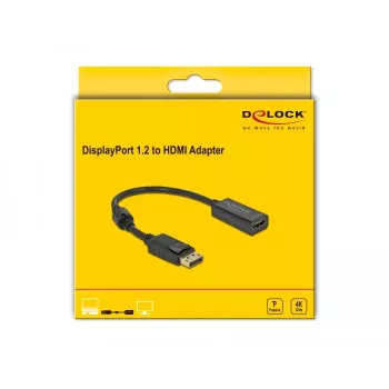 Adapter DisplayPort 1.2 stekker naar HDMI bus 4K DeLOCK 63559