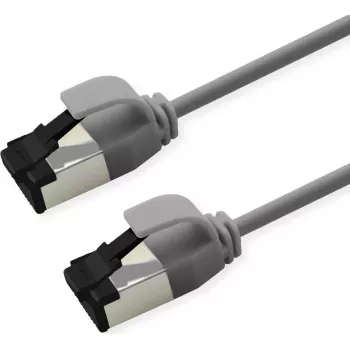 ROLINE S/FTP patchkabel Cat.8.1, slank, PoE, grijs, 1m (21.15.3401)