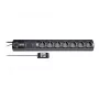 brennenstuhl Primera-Tec Comfort Switch Plus - overspanningsbeveiliging - wisselstroom 250 V - 3500 Watt - uitgangsbussen: 7 - 2,0m - Duitsland - zwart