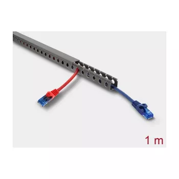 Kabelgoot DELOCK 22026 20×20 mm, lengte 1 m, grijs