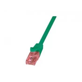 Netwerkkabel LOGILINK 0,25 m Cat6 U/UTP met RJ-45-stekkers, groen