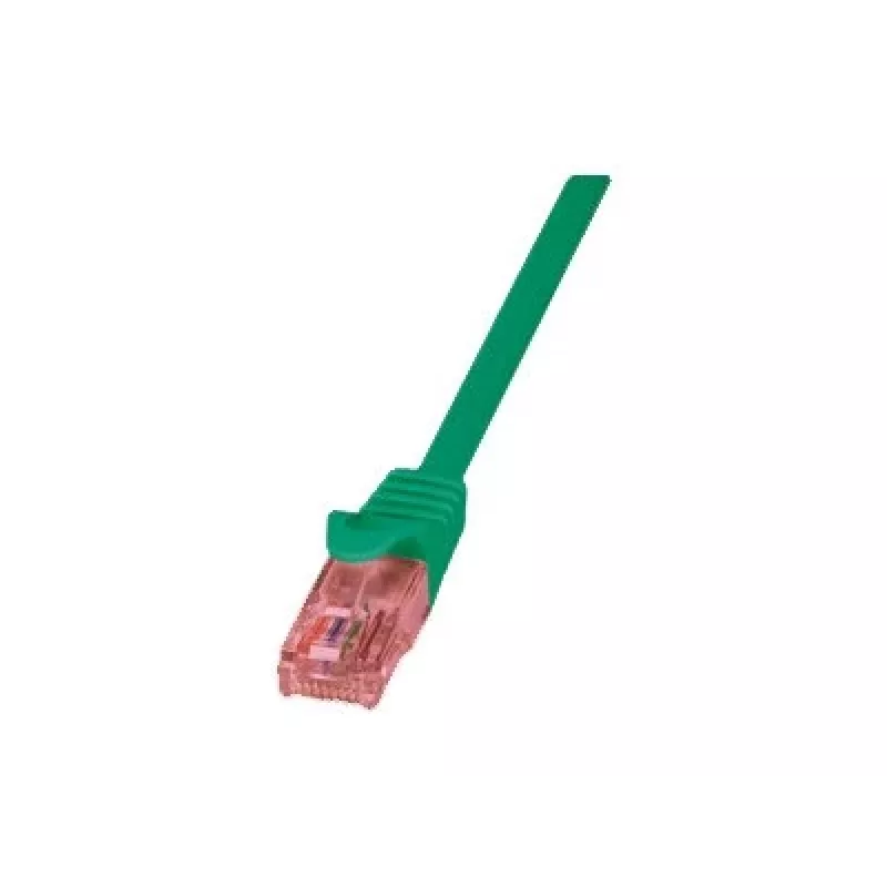 Netwerkkabel LOGILINK 0,25 m Cat6 U/UTP met RJ-45-stekkers, groen