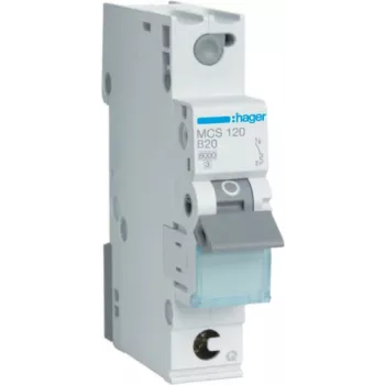 Hager MCS120 Leidingbeveiligingsschakelaar C-type 1-polig 1 module-eenheid (MCS120)