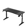 Gaming-bureau huzaro Hero 3.6 — rechthoekig 1400×600 mm, in hoogte verstelbaar 560–790 mm, zwart, H-poten, 15 mm tafelblad