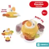 Pluche interactieve sensorische eend Ascato 122946 — zachte textuur, kleurrijk design