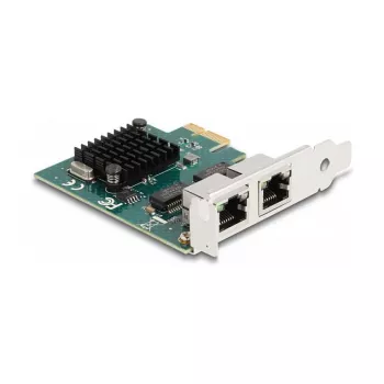 DeLOCK PCI Express x1 kaart 2 x RJ45 Gigabit LAN BCM grijs