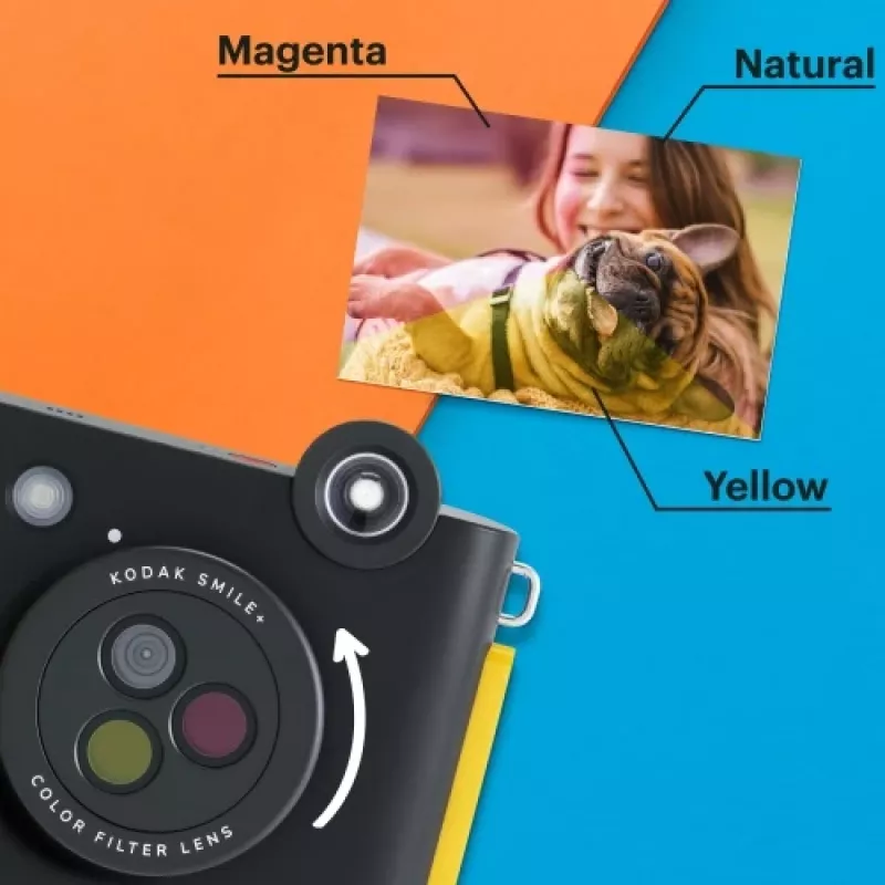 Sofortbildkamera Kodak SMILE+ 2x3 zwart — draagbare instantcamera met 2×3-afdrukken
