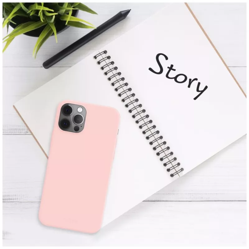 Telefoon-achtercover FIXED voor Apple iPhone 16e, rubber, roze