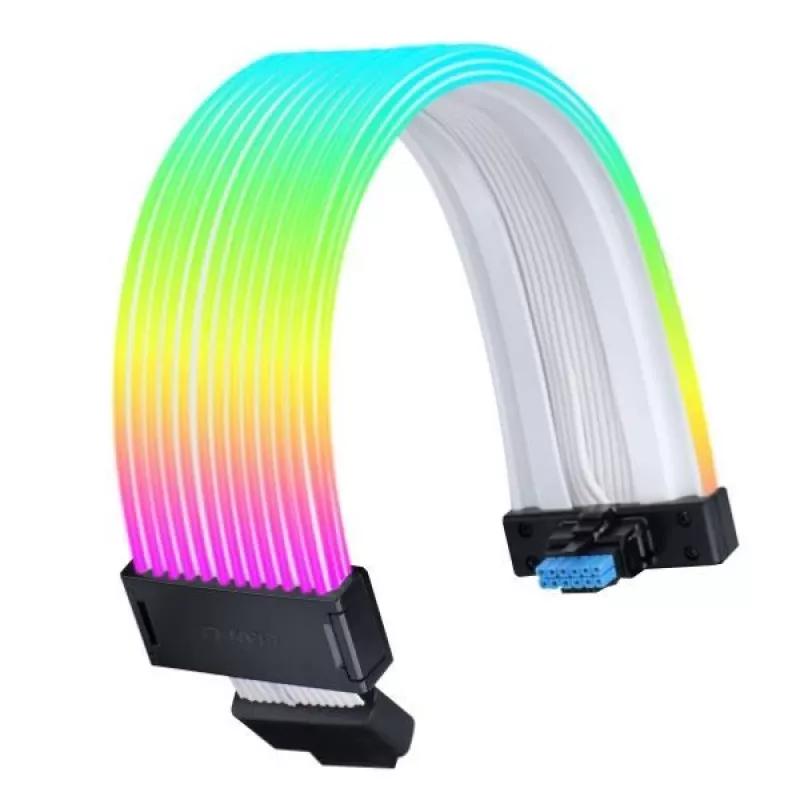 Flatcable Lian Li PW24-1W-T 24-polig stekker/bus, 0,26 m