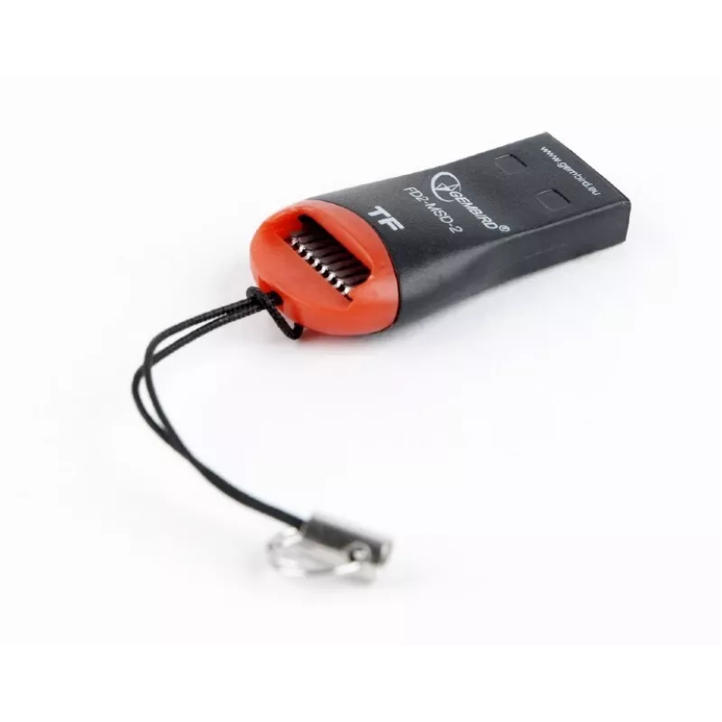 Kaartlezer Gembird FD2-MSD-3 USB 2.0 zwart rood
