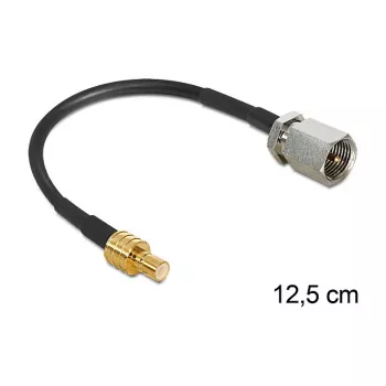Coaxkabel DeLOCK 88473 0,125m FME SMB goud zwart