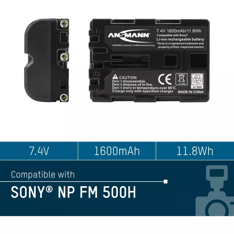 ANSMANN A-Son NP FM 500 H - camerabatterij Li-Ion 1500 mAh (5044503)