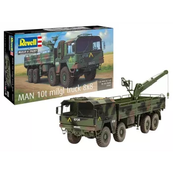 Kunststof modelbouwset REVELL Man 10T Milgl 8x8 vrachtwagen schaal 1/35