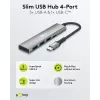 Goobay Slim 4-poorts USB-hub USB-C naar/USB-A 5 Gbit/s - -Plug> 1x (76562)