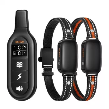 Hondentrainingshalsband Rojeco RojecoPD521 1000m met 2 halsbanden (zwart)