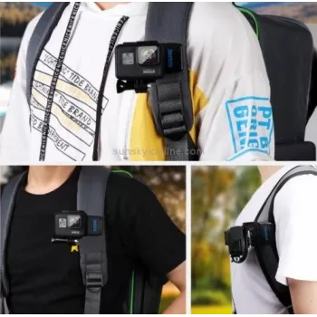 Strap mount RUIGPRO DCA6908 voor DJI Osmo Action – 360° rotatie, licht