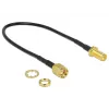 DeLOCK 88876 RP-SMA (M) naar RP-SMA (V) antennekabel, RG-174, 0,2 m, zwart